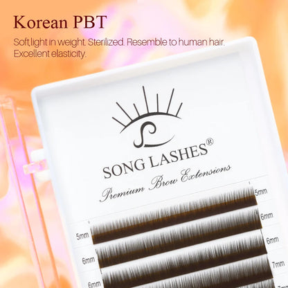 Brow Lashes I Eyebrow Extensions 12 Lines Per Piece Material Various Colors Soft and Resemble to Human Hairs
