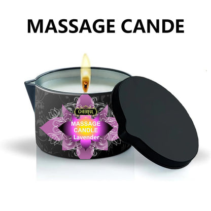 Scented massage oil candle for an evening ritual