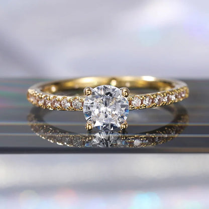 Stylish Ring For Women With Zircon Stones In Sterling Silver 925 Hypoallergenic Fit