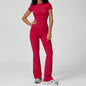 Women Yoga Set 2PCS Workout Set Sportswear Gym Clothing Fitness Long Sleeve High Waist Leggings Cycling Shorts WORKOUT REVOLUTION