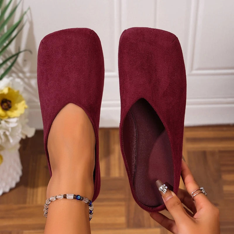 Women's square-toe slip-on flats for everyday styling