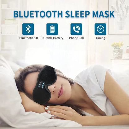 Bluetooth Soft Cotton Eye Mask Headphones With Built In HD Speaker For Deep Sleep And Relaxation