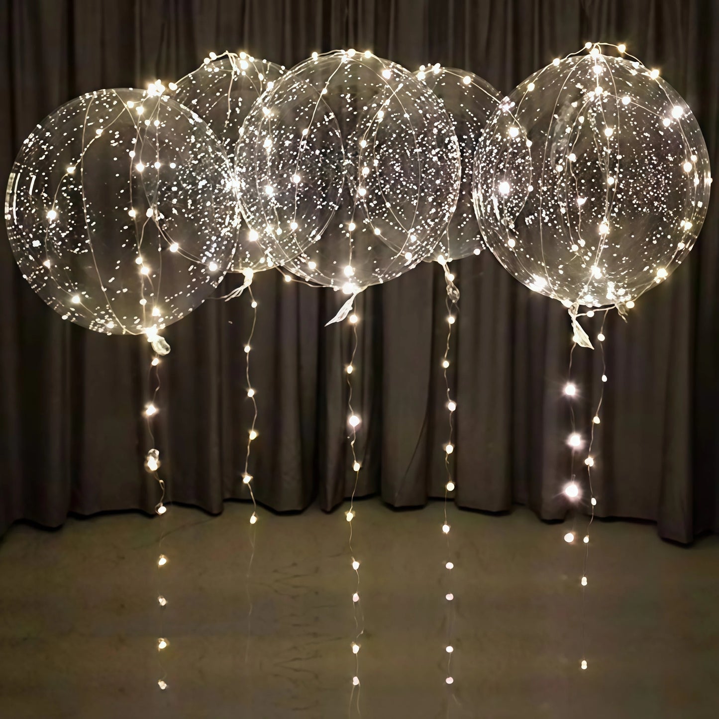 Transparent LED Balloons Set With Light Straps For Party Decor