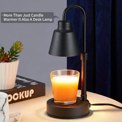 Wax-melting lamp with timer and dimmer