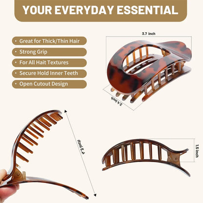 Leopard Claw Clip with Spoon Shape for Secure Hold and Smooth Glide