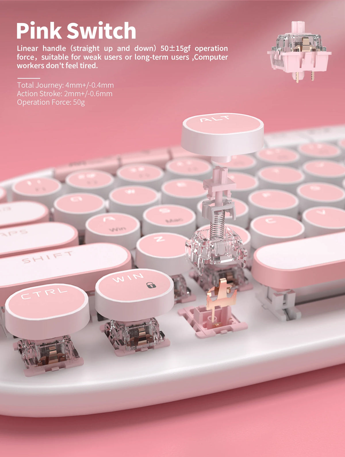 Wireless mechanical keyboard with RGB backlighting