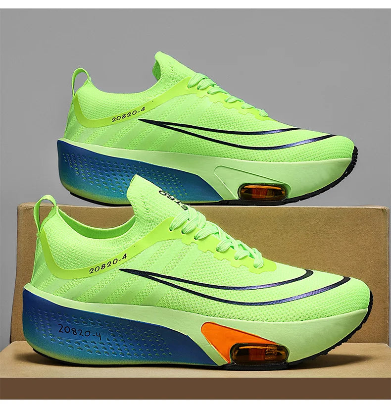 Breathable Sneakers for Marathon Training Cushioned Insole Nonslip Grip