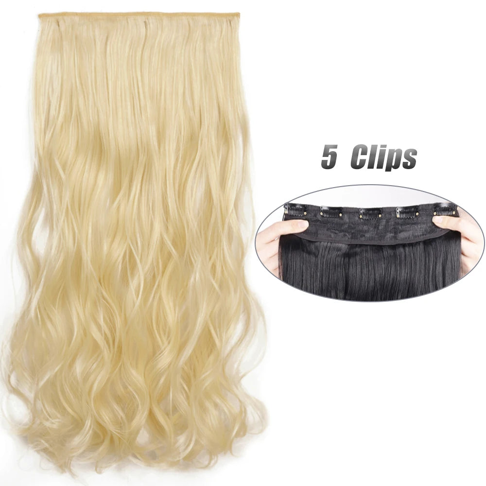 Wavy Clip In Hair Extensions Five Clip Set for Fuller Waves