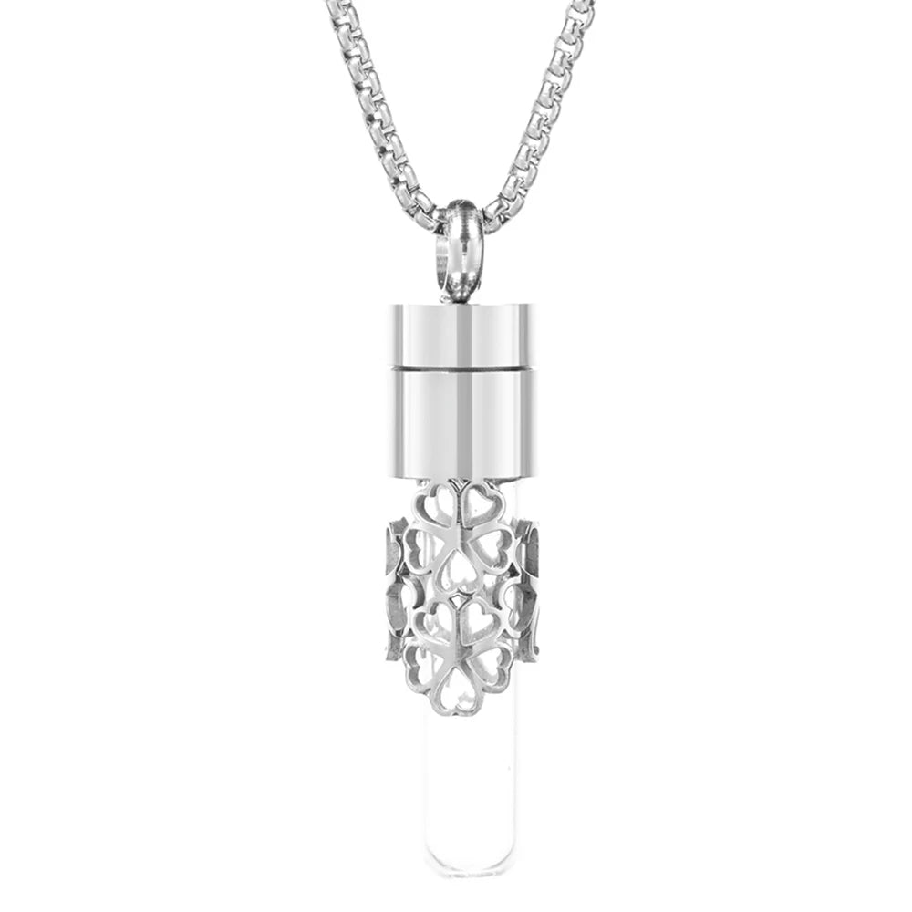 Women’s Diffuser Necklace Stainless Steel Bottle Oil Storage