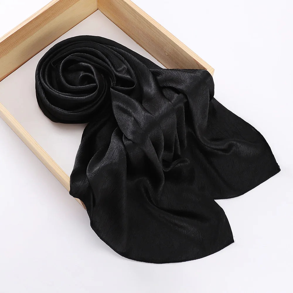 Women's Chiffon Hijab Silk Scarf Loose Fit Headwrap Shawl Bandana Turban