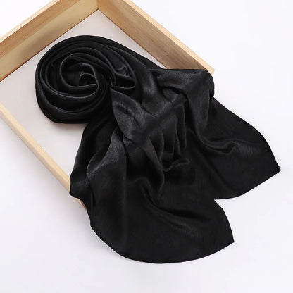 Women's Chiffon Hijab Silk Scarf Loose Fit Headwrap Shawl Bandana Turban
