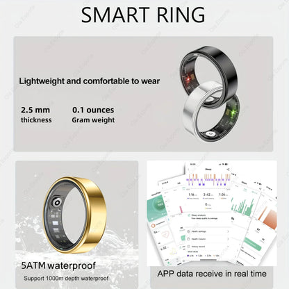 Smart ring tracking sleep heart rate and blood oxygen