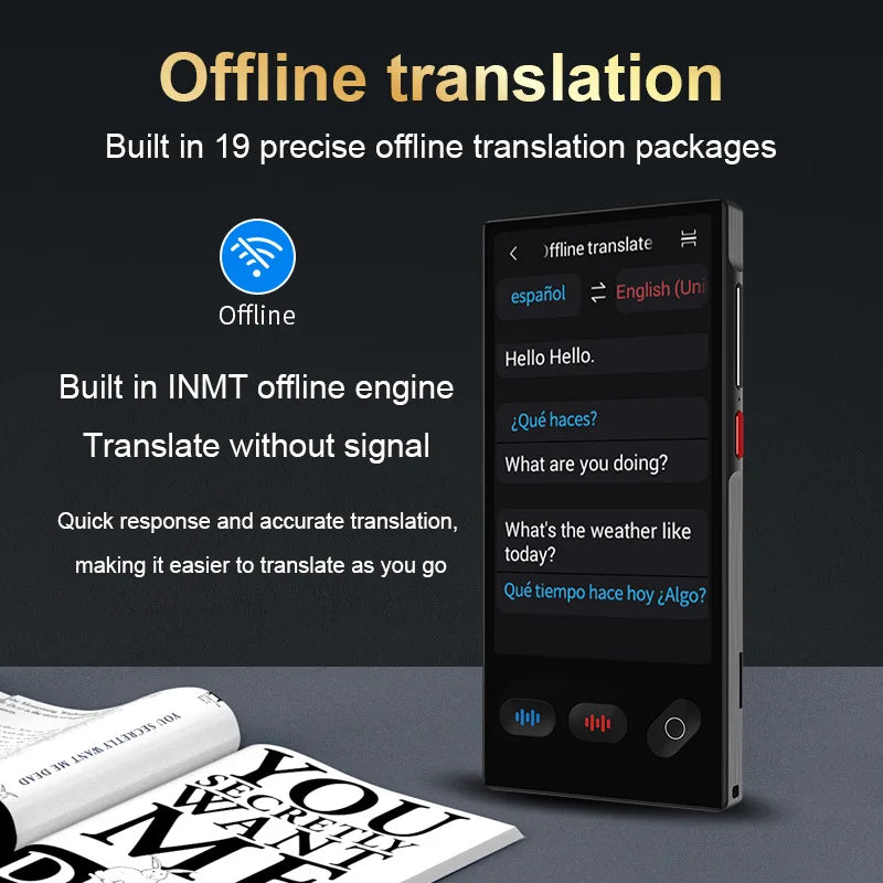 Portable Real Time Voice Translator For Travel 12 Offline Languages