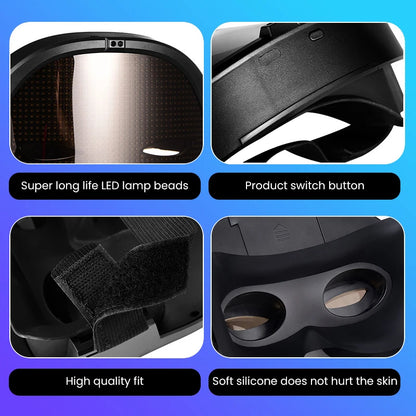 LED Mask Gesture Sensing RGB Full Color Variable Face DIY Photo Animated Editing Maske Halloween Gift For Party Rave