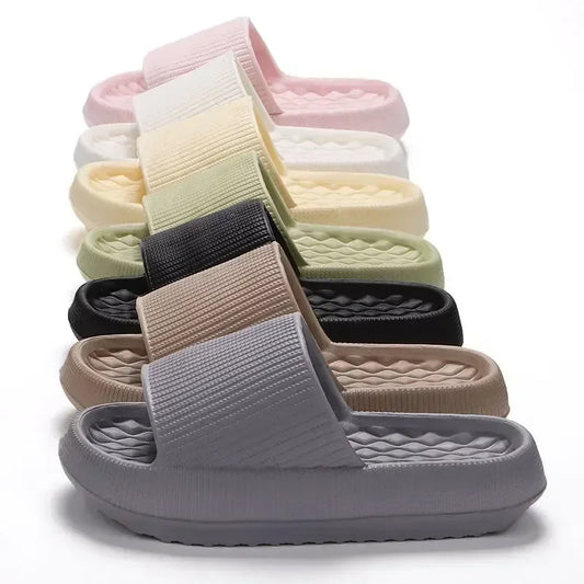 Unisex Thick Platform Cloud Slippers Soft Sole Pillow Slides Summer Beach Flip Flops Non Slip Bathroom Home CLOUD LUXURY