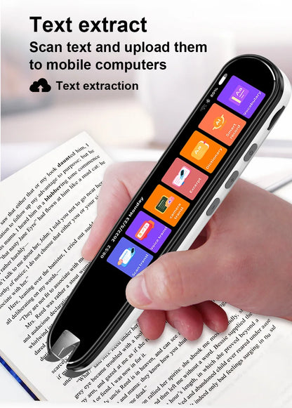 2026 Smart AI Scan Pen – 134 Languages, Voice & Photo Translator, 3.38” Touchscreen, Offline Record & Instant Translation