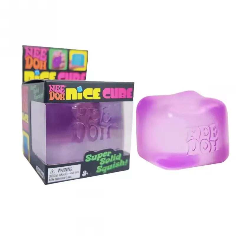 NeeDoh Jellyfish and Cube Plastic Squish Toy For Stress Relief and Sensory Play
