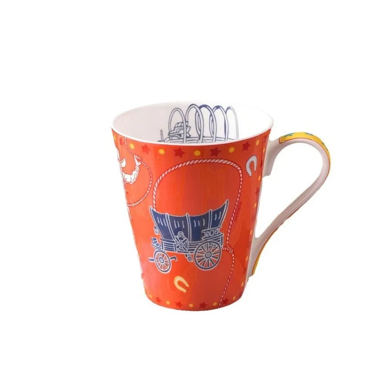 Underglaze Bone Porcelain Mug 300ml Capacity for Coffee and Tea Daily