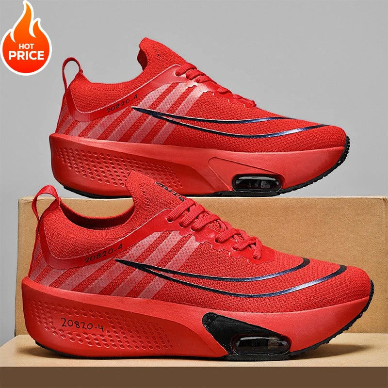 Breathable Sneakers for Marathon Training Cushioned Insole Nonslip Grip