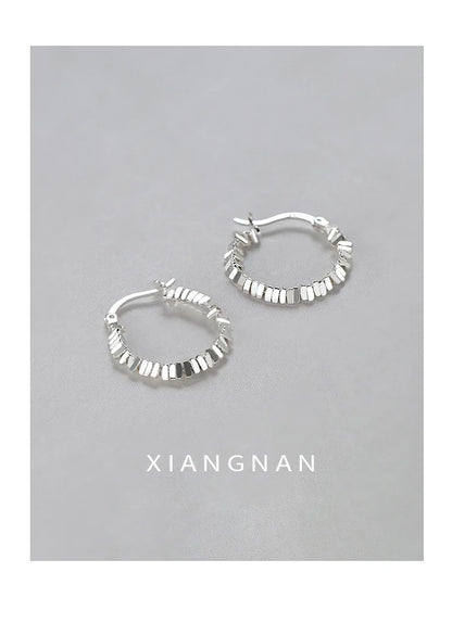 New 925 Sterling Silver  Earrings Charming Minimalist Style Geometric Earrings Party Gift Women Fine Jewelry
