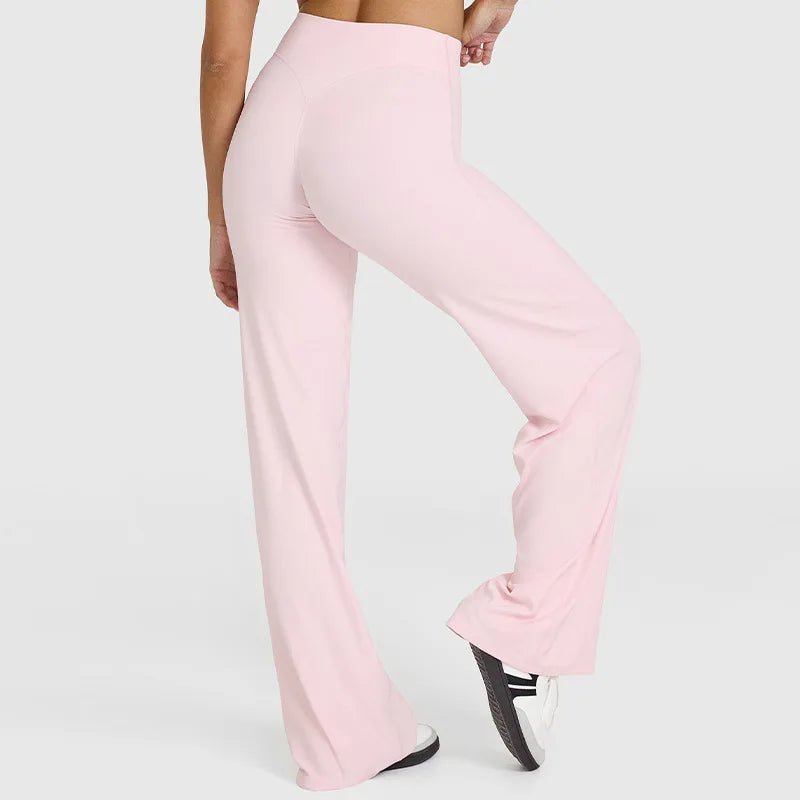 Yoga Pants Mid Rise Straight Leg Fit Second Skin Feel