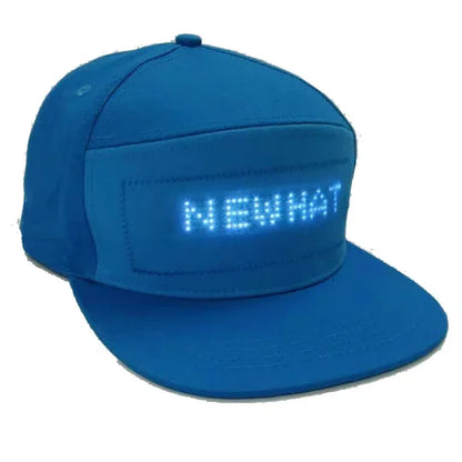 Led Luminous Advertising Hat DIY Custom Words Pixel Lighting Rechargeable Bluetooth APP Control Scrolling Message Flexible Cap