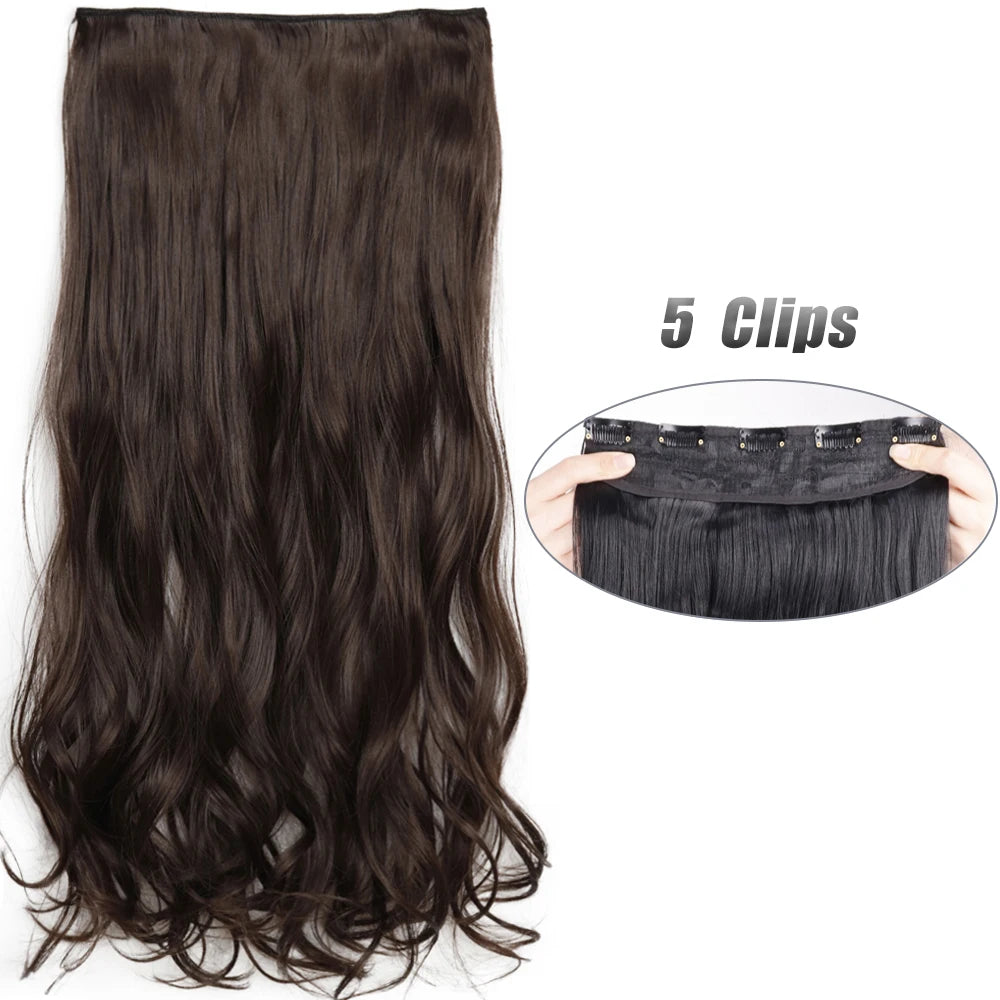 Wavy Clip In Hair Extensions Five Clip Set for Fuller Waves