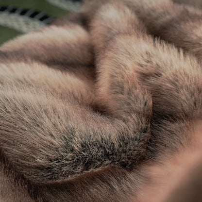 Luxury Faux Fur Blanket High-end Bed  Fox Fur Blankets For Beds Plaid on The Sofa Cover Decoration Home Blankets And Throws