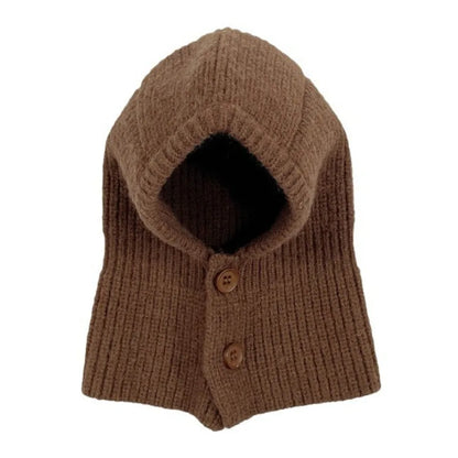 Dog Knitted Hat With Hooded Scarf Wool Cozy Winter Look