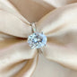 Oval Ring with Moissanite Diamond Like Sparkle in Sterling Silver