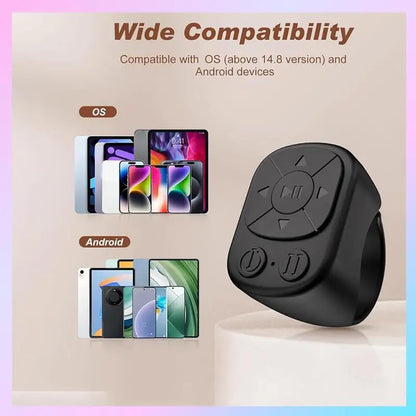 Wireless Ring Remote Bluetooth Page Turner for TikTok Videos