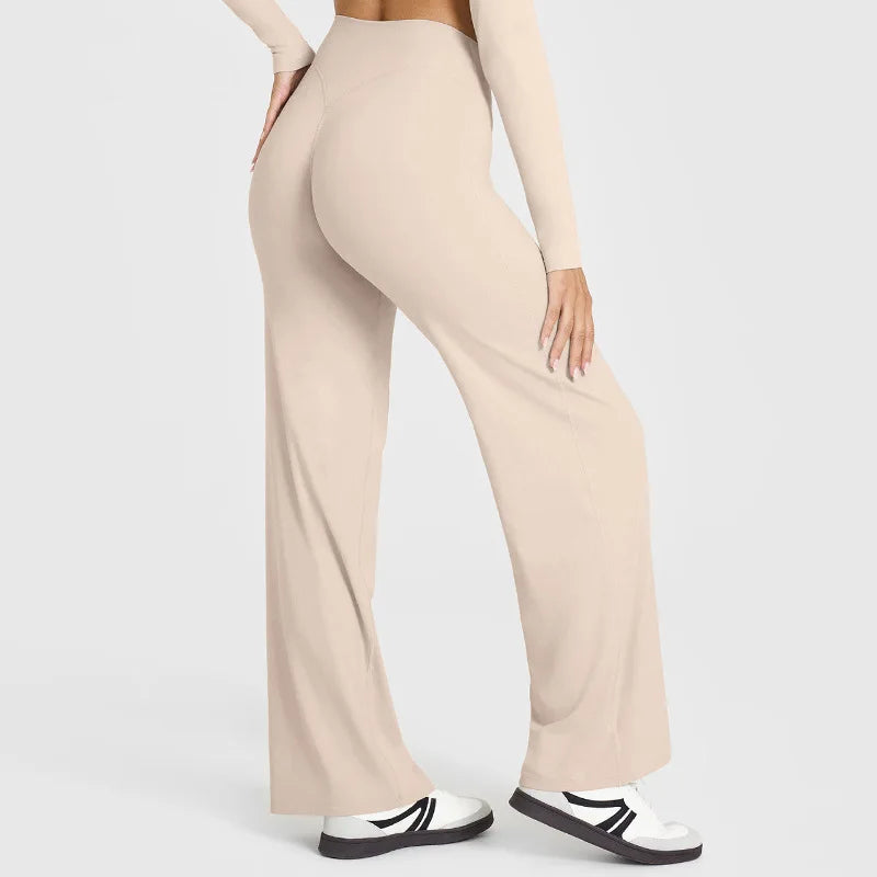 Yoga Pants Mid Rise Straight Leg Fit Second Skin Feel