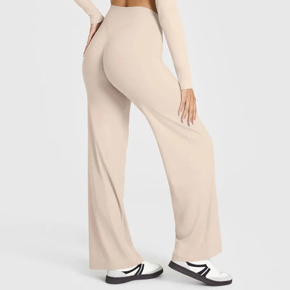 Yoga Pants Mid Rise Straight Leg Fit Second Skin Feel