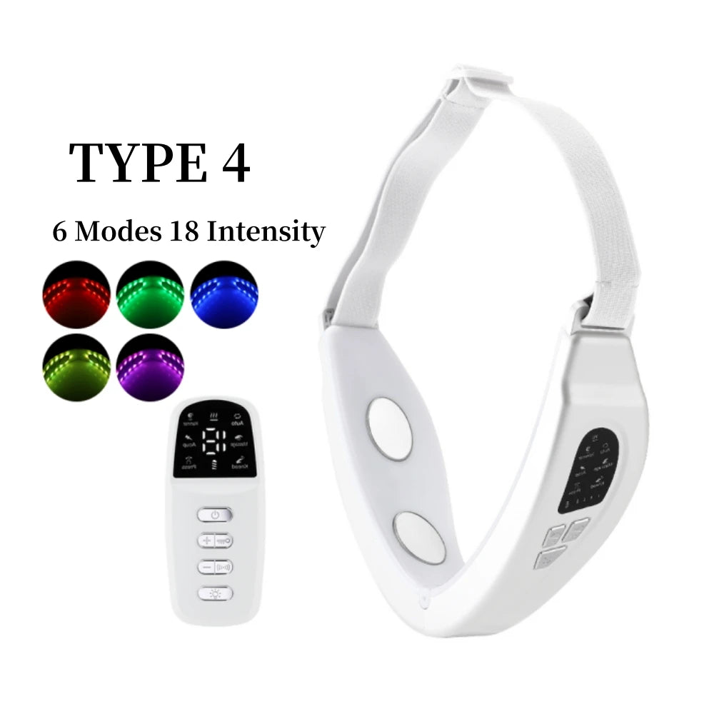 LED Red Light Face Lifting Device with V-Shape Lift Remote Control