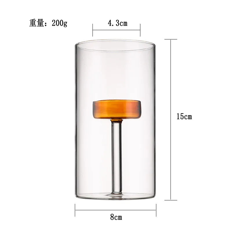 Glass candle holder for block candles and table decor