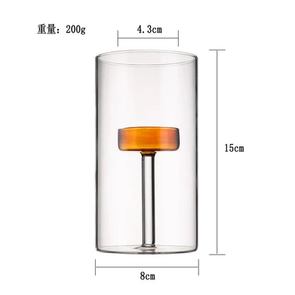 Glass candle holder for block candles and table decor