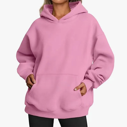 Women's Fleece Hoodie with Oversized Fit and Soft Touch Inner Lining Relaxed Silhouette