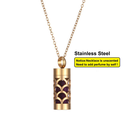 Women’s Stainless Steel Aromatherapy Diffuser Necklace For Essential Oils