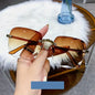 Rimless Sunglasses Unisex Square UV400 Protection All Day Comfort