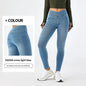 Cross Waist Yoga Jeans High Waist Skinny Ankle Length With Pockets