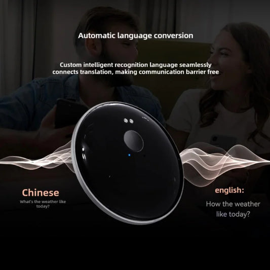 Ai Smart Voice Translator – 2025 Real-Time 50-Language Bluetooth AI Assistant with Photo & Audio Recognition | Portable Travel Translator Device