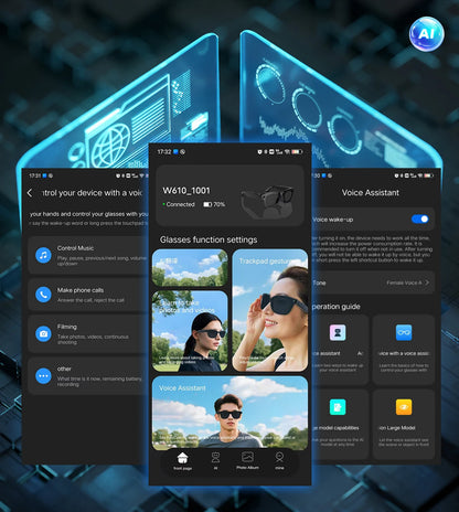 Titanium Frame AI Smart Glasses With 13MP Camera And Real Translation