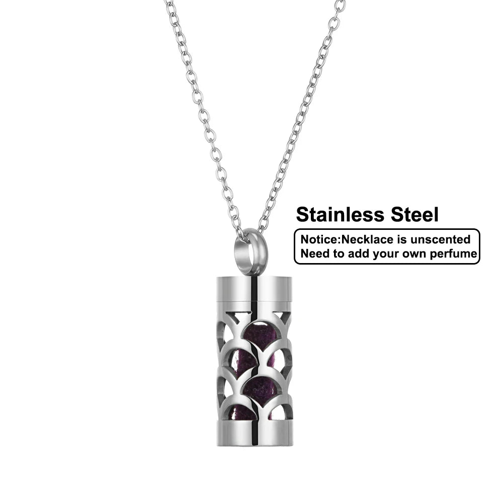 Women’s Stainless Steel Aromatherapy Diffuser Necklace For Essential Oils