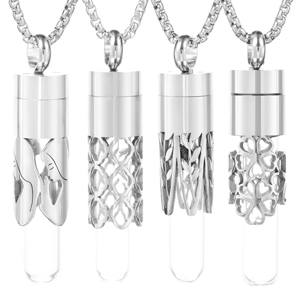 Women’s Diffuser Necklace Stainless Steel Bottle Oil Storage