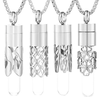 Women’s Diffuser Necklace Stainless Steel Bottle Oil Storage