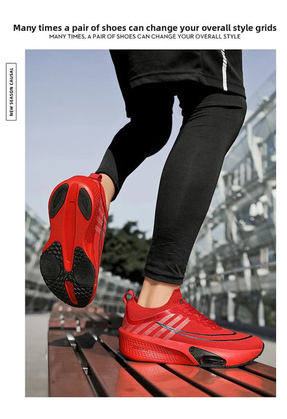 Breathable Sneakers for Marathon Training Cushioned Insole Nonslip Grip