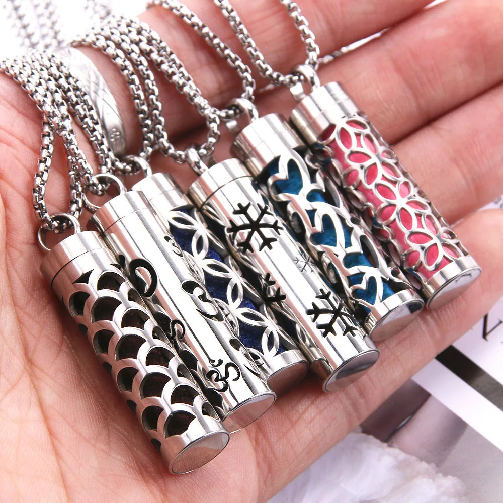 Women’s Aromatherapy Diffuser Necklace 316L Stainless Steel Locket