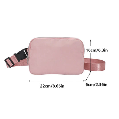 Water-Resistant Belt Bag with Adjustable Strap for Travel and Workouts