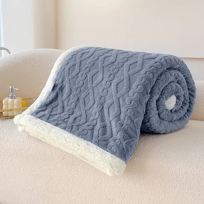 Double Thickened Throw Blanket Pile Tapestry Winter Warm Bed Cover Sofa Blanket Multifuntional Blanket Super Soft Cozy Blankets