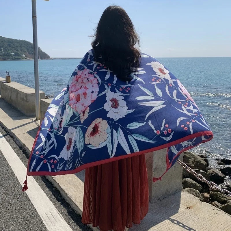 Women's printed beach sarong wrap scarf and sun cover